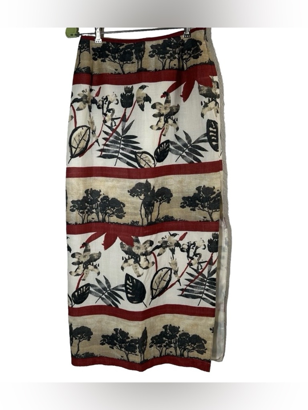 Platinum Dorothy Schoelen SZ 6 Botanical Pattern Maxi
Pencil Skirt